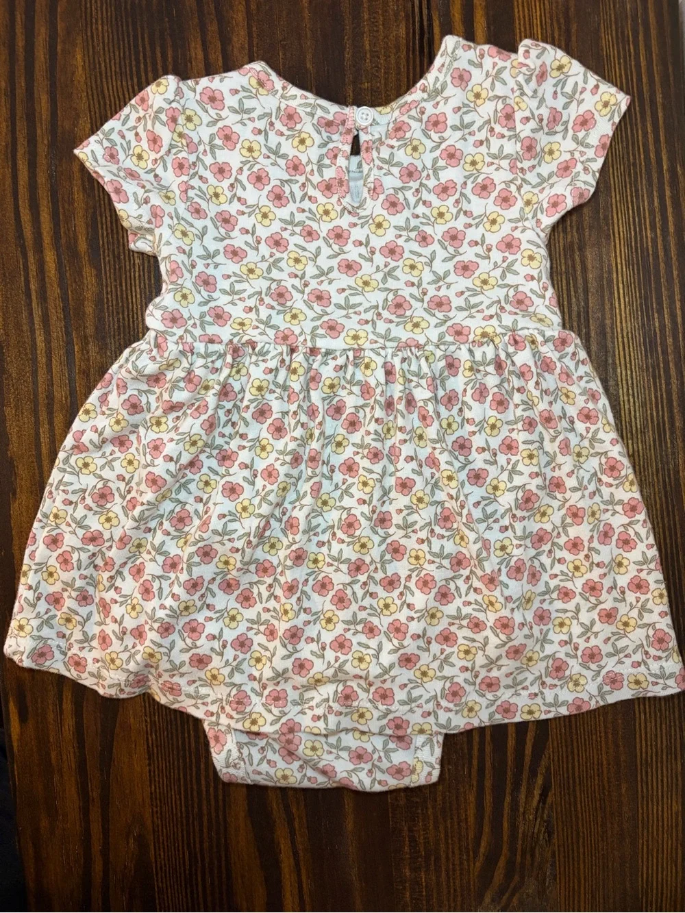 Carter's Floral Onesie with Pink Cardigan Look